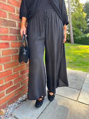 Black Wide Leg Pull on Silvia Trousers