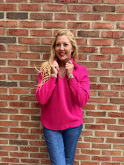 Lipstick Open Collar Jumper Rhea