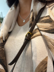 Chocolate Braid Fasten Shoulder Bag