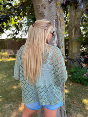 Sage Abstract Pattern Knit Tori
