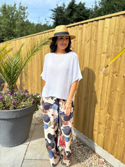 White Cotton Reverse Seam Knit Jo