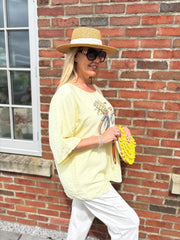 Lemon Floral Bicycle Top Fern