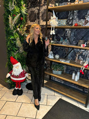 Black Chenille Trousers Ari