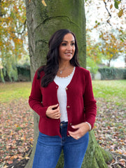 Wine Soft Knit Cardi Kesha