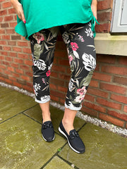 Black Floral Print Joggers India Tillett s