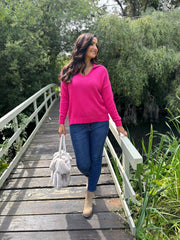 Lipstick Open Collar Jumper Rhea