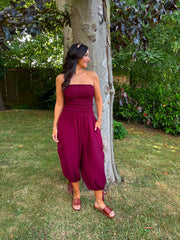 Wine Cargo Pocket Jumpsuit Verity