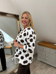 Chocolate Polka Dot Sweatshirt Rebecca