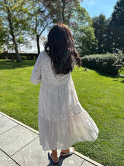 Stone Broderie Bardot Dress Orla