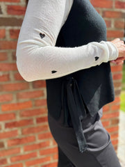 Black Tie Detail Knitted Tank Lola