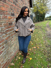 Chocolate Double Breasted Coat Leanne