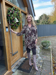 Chocolate Flower Tunic Gloria