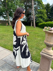 Monochrome Artisan Bloom Dress Emily