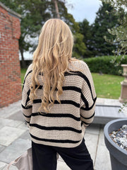 Stone Stripe Knit Jumper Nicole