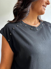 Black Star Embellished Top Esther