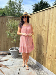 Rust Striped Dress Trinity