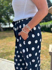 Navy Polka Dot Trousers Reagan