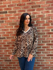 Chocolate Diamond Shimmer Top Freya