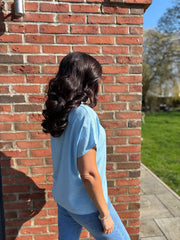 Light Blue Scarf Top Hilary