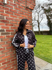 Black Polka Dot Tracksuit Darla