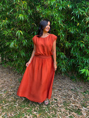 Rust Top & Skirt Set Daniella