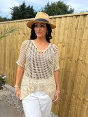 Gold Shimmer Loose Knit Giana