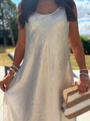 Silver Strappy Dress Penny