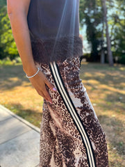 Chocolate Leopard Stripe Trousers Jordan