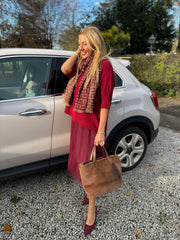 Wine Half Mesh Slip Olivia