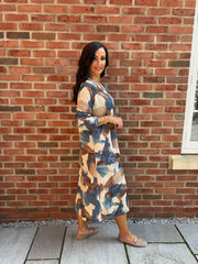 Denim Watercolour Shimmer Dress Freya