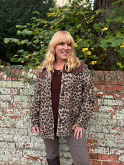 Leopard Boucle Mix Texture Coat Rayan