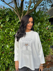 Winter White Tree of Life Sweatshirt Maddison