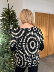 Black Tie Dye Knit Skylar