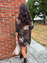Emerald Green Leaf Knit Dress Delilah
