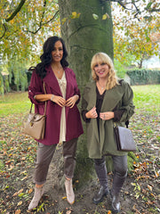 Khaki Tie Waist Jacket Charlotte