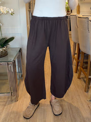 Chocolate Relaxed Barrel Leg Trouser