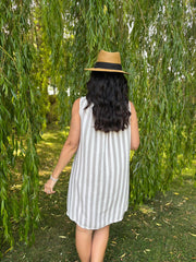 Stone Striped Sleeveless Dress Tiana