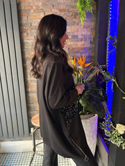 Black Sequin Panel Sweat Top Mandy