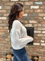 Grey Scarf Accent Jumper Amanda