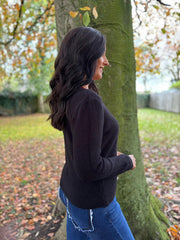 Black Soft Knit Cardi Kesha