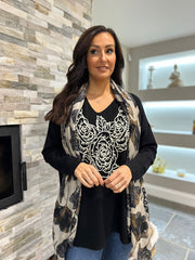 Black Rose Design Knit Top Tilly