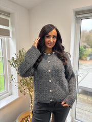 Charcoal Premium Embellished Cardigan Tina