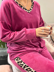 Lipstick Velour Leisure Set