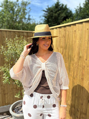 Stone Gathered Loose Knit Paige