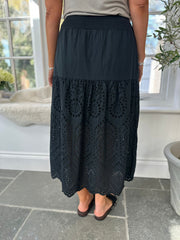 Black Broderie Skirt Jolie
