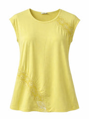 Lemon Lace Detail Top Amanda