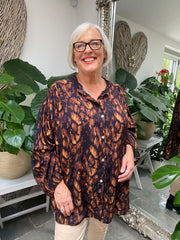 Printed Button Blouse Danielle