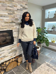 Stone Back Detail Knit Top Billie