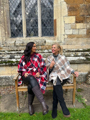 Red Check Tie Shawl Roxie