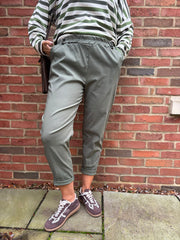 Khaki Frill Pocket Trousers Sasha